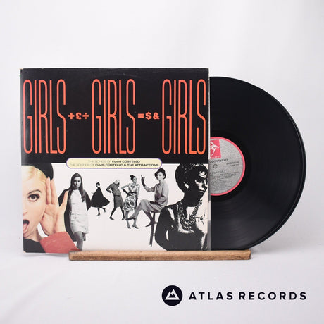 Elvis Costello Girls +£÷ Girls =$& Girls 2 x LP Vinyl Record - Front Cover & Record