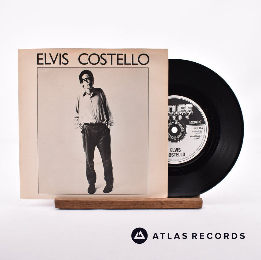 Elvis Costello Less Than Zero 7" Vinyl Record - Front Cover & Record