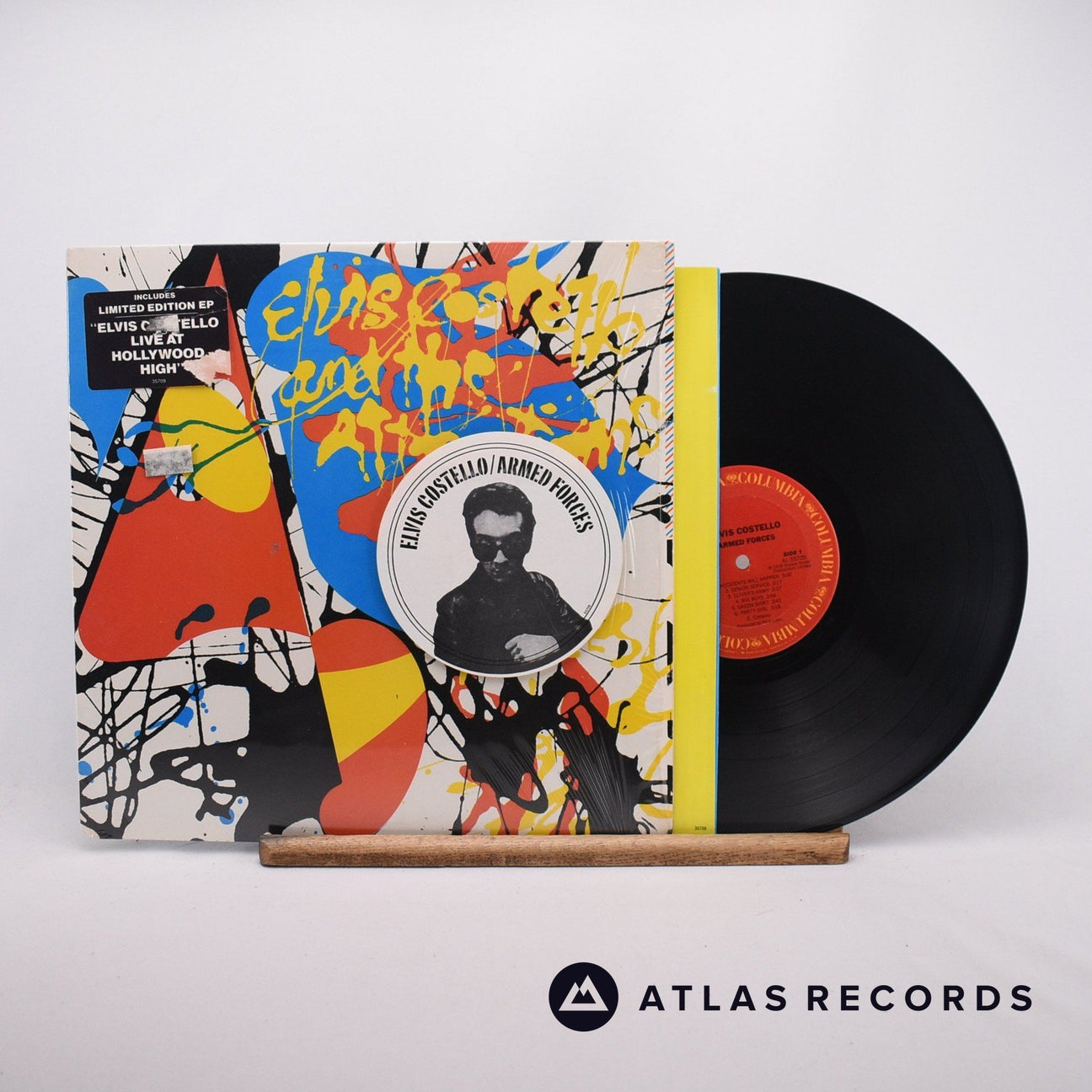 Elvis Costello & The Attractions Armed Forces LP Vinyl Record - Front Cover & Record
