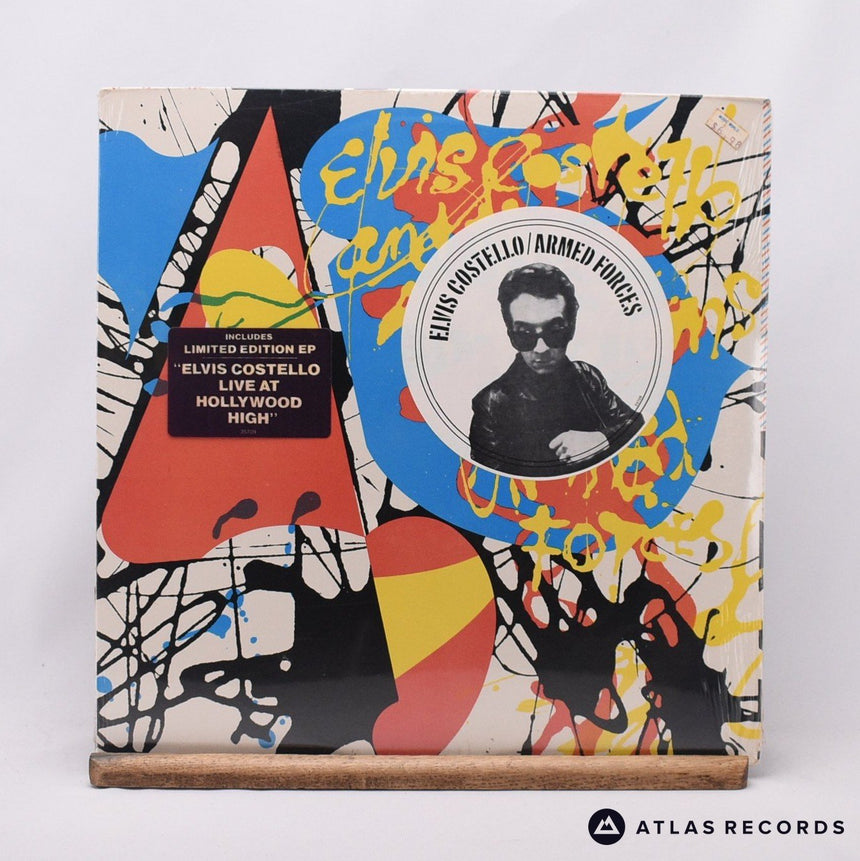 Elvis Costello & The Attractions Armed Forces LP + 7" Vinyl Record - Front Cover & Record