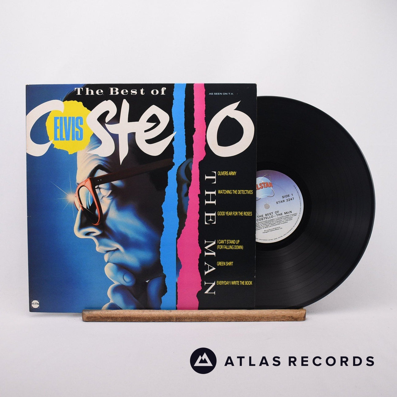 Elvis Costello The Best Of Elvis Costello - The Man LP Vinyl Record - Front Cover & Record