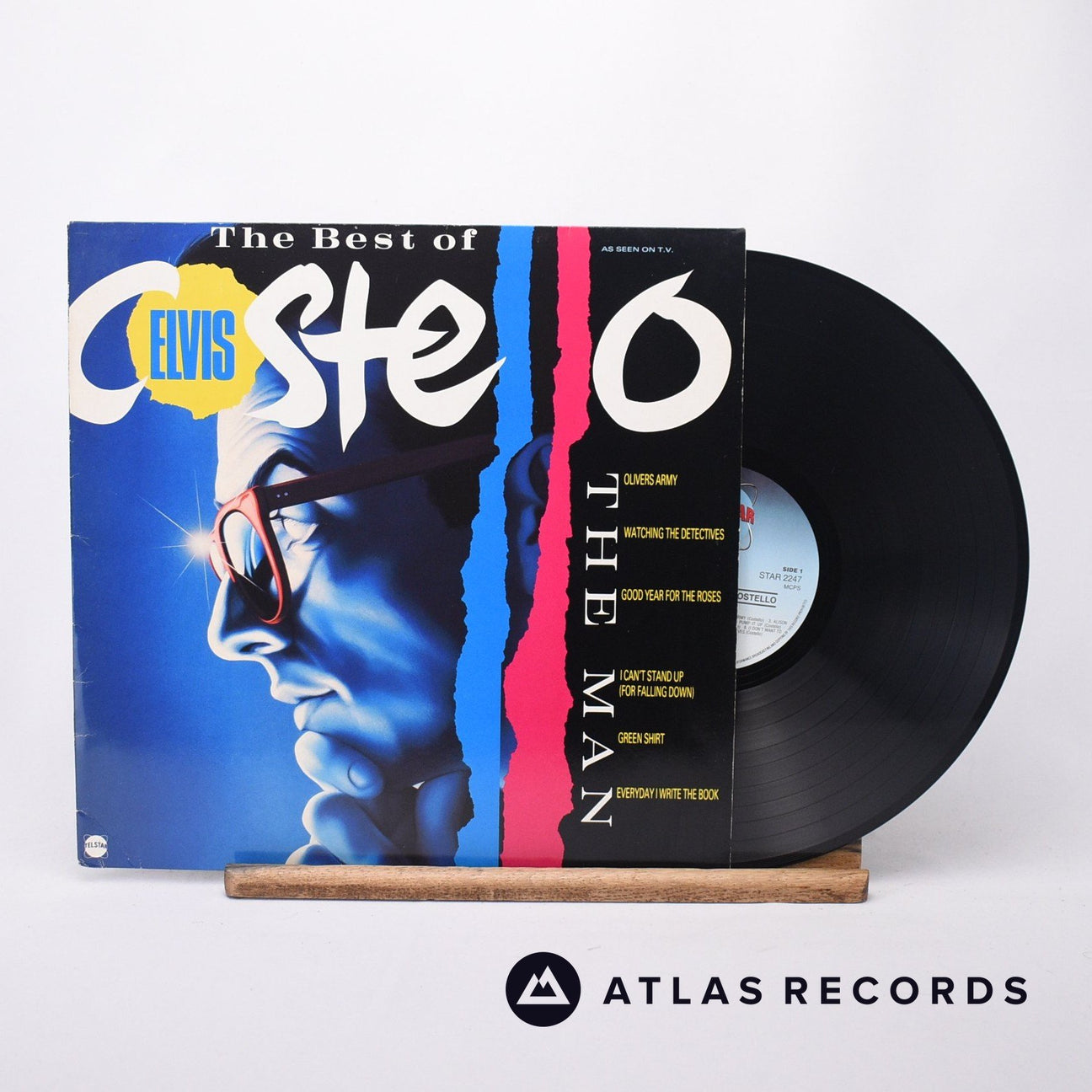 Elvis Costello The Best Of Elvis Costello - The Man LP Vinyl Record - Front Cover & Record