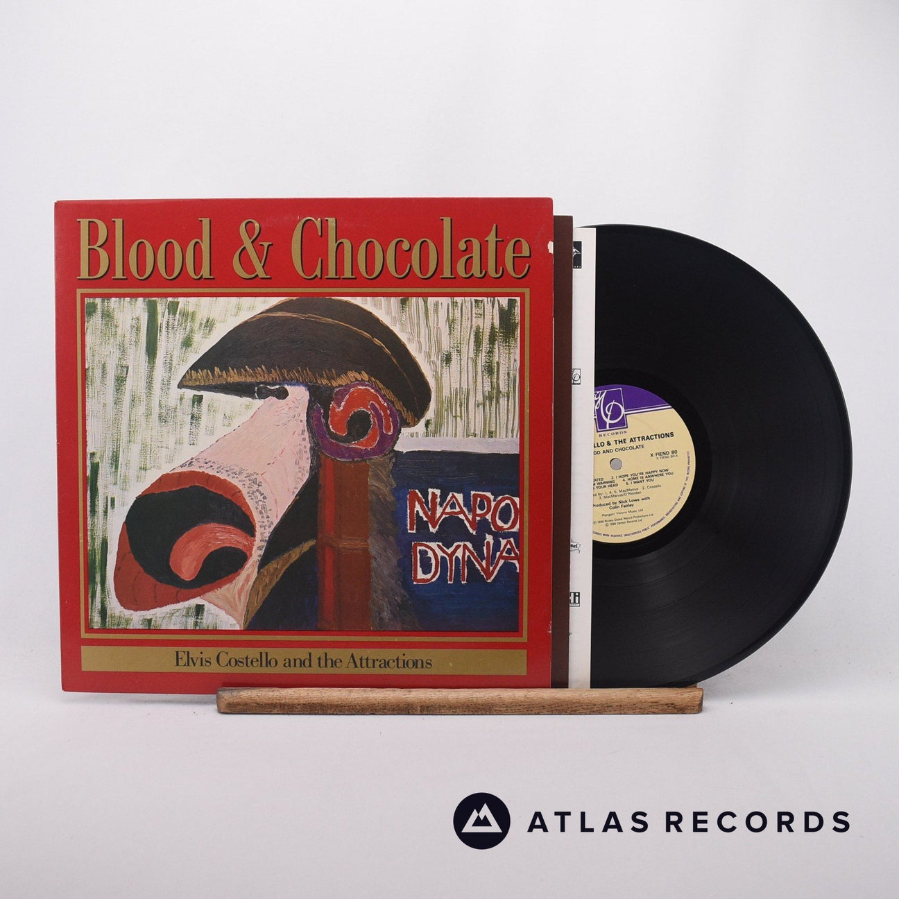 Elvis Costello & The Attractions Blood & Chocolate LP Vinyl Record - Front Cover & Record