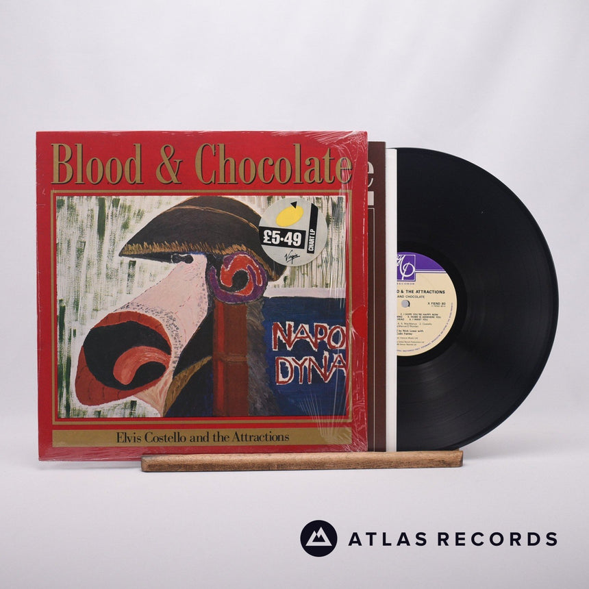 Elvis Costello & The Attractions Blood & Chocolate LP Vinyl Record - Front Cover & Record