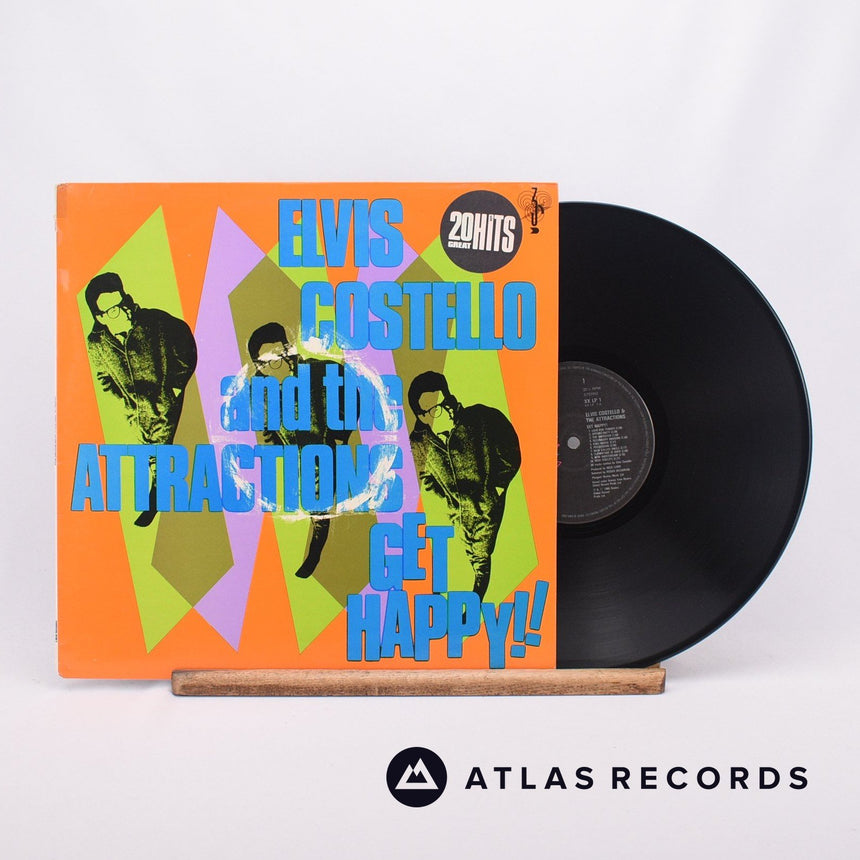 Elvis Costello & The Attractions Get Happy!! LP Vinyl Record - Front Cover & Record
