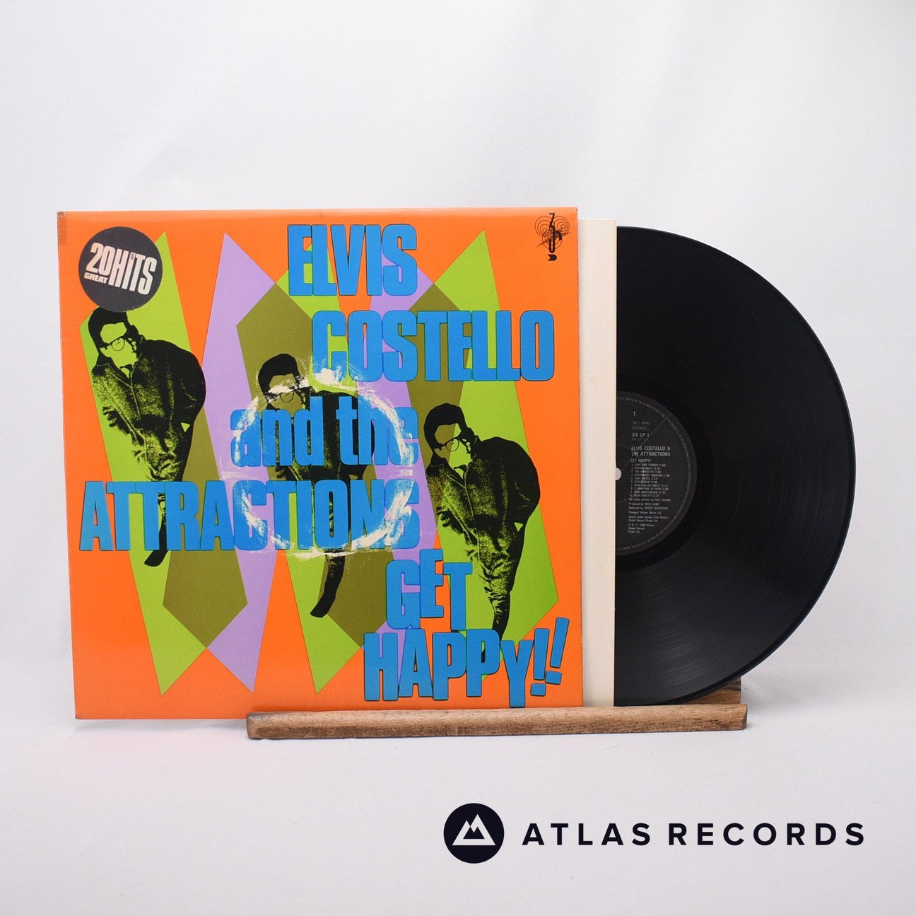 Elvis Costello & The Attractions Get Happy!! LP Vinyl Record - Front Cover & Record
