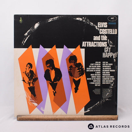 Elvis Costello & The Attractions - Get Happy!! - A2 B2 LP Vinyl Record - VG+/VG+
