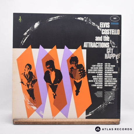 Elvis Costello & The Attractions - Get Happy!! - Poster LP Vinyl Record - EX/EX