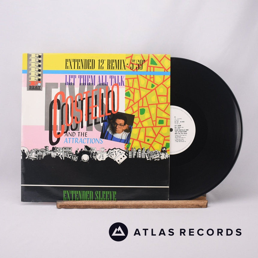 Elvis Costello & The Attractions Let Them All Talk 12" Vinyl Record - Front Cover & Record