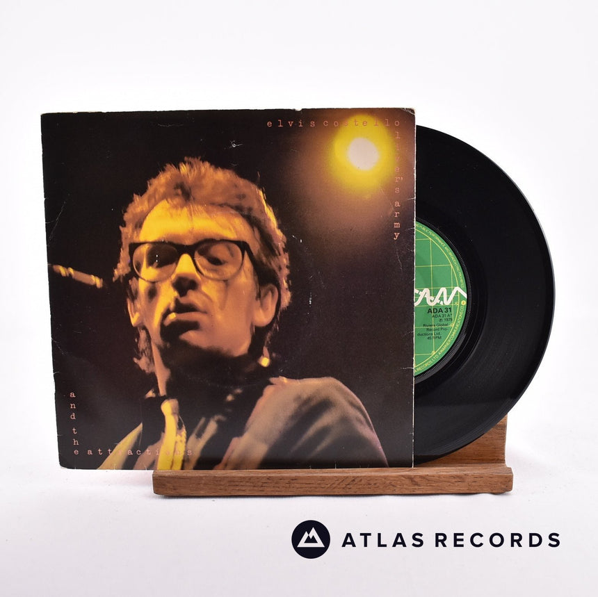 Elvis Costello & The Attractions Oliver's Army 7" Vinyl Record - Front Cover & Record