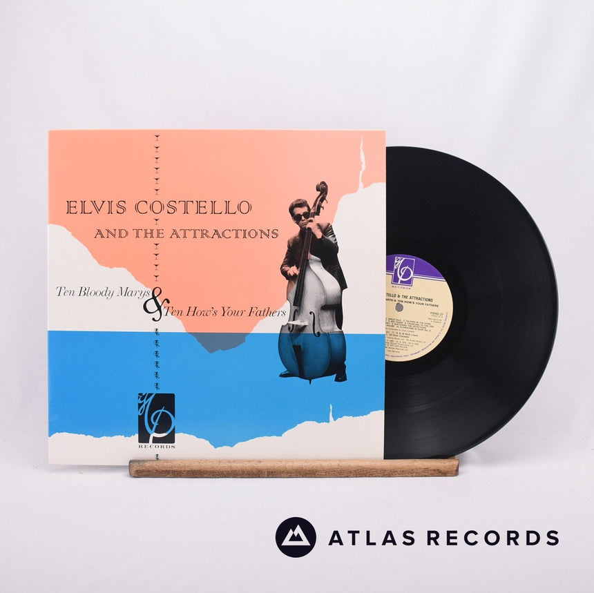 Elvis Costello & The Attractions Ten Bloody Marys & Ten How's Your Fathers LP Vinyl Record - Front Cover & Record