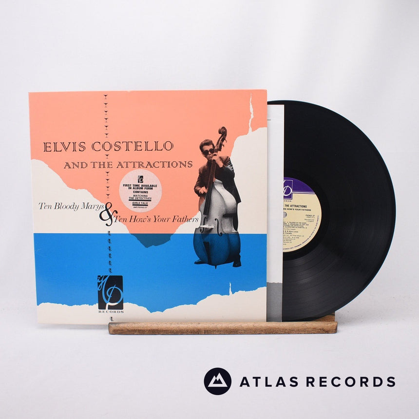 Elvis Costello & The Attractions Ten Bloody Marys & Ten How's Your Fathers LP Vinyl Record - Front Cover & Record