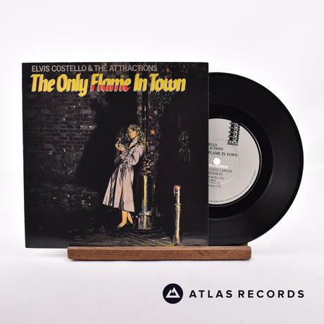 Elvis Costello & The Attractions The Only Flame In Town 7" Vinyl Record - Front Cover & Record