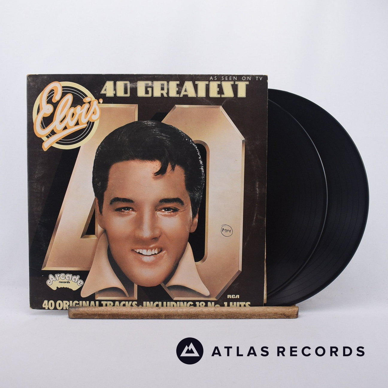 Elvis Presley Elvis's 40 Greatest 2 x LP Vinyl Record - Front Cover & Record