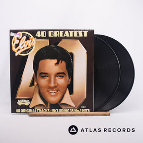 Elvis Presley Elvis's 40 Greatest 2 x LP Vinyl Record - Front Cover & Record