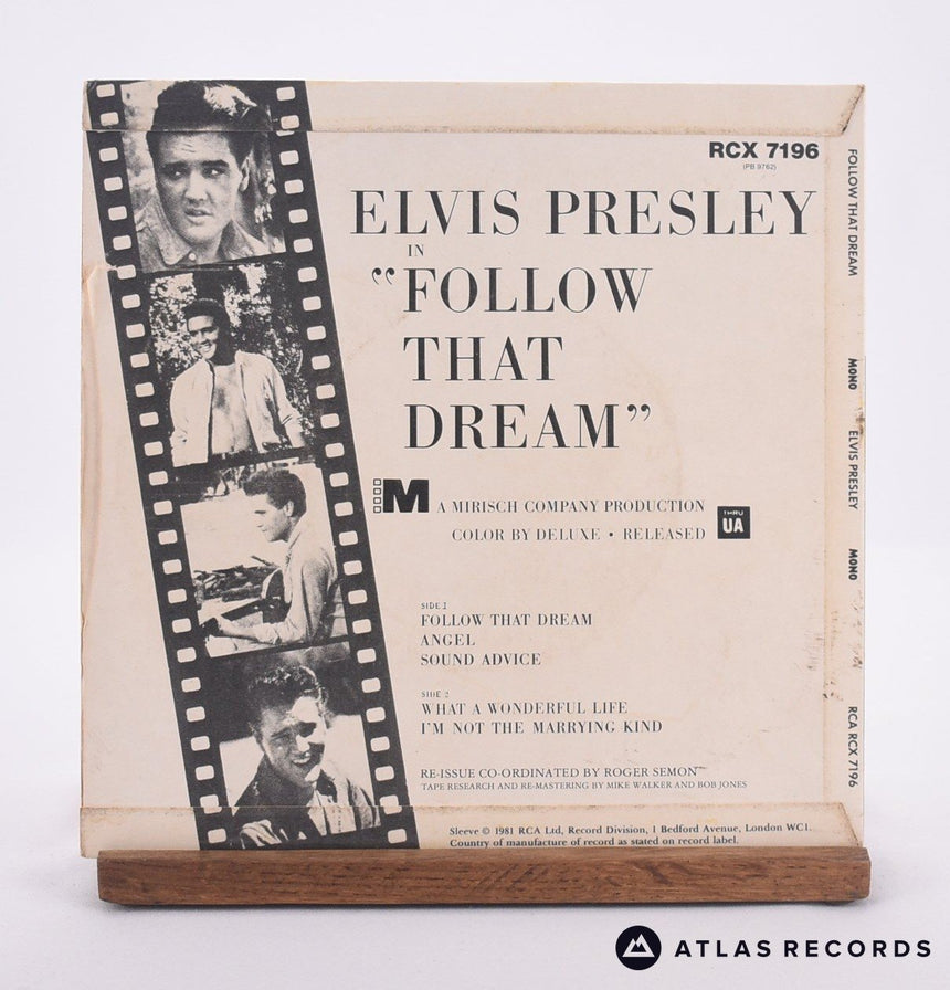 Elvis Presley - Follow That Dream - Reissue 7" EP Vinyl Record - VG+/VG+