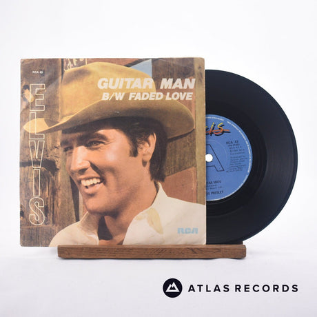 Elvis Presley Guitar Man 7" Vinyl Record - Front Cover & Record