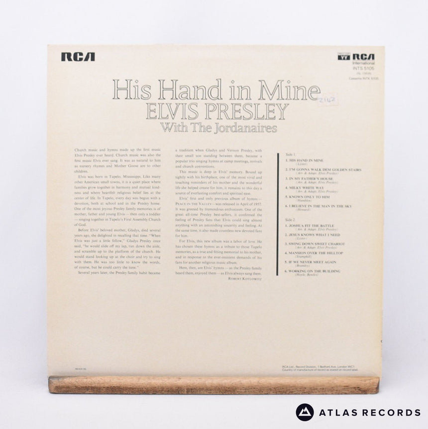 Elvis Presley - His Hand In Mine - Reissue LP Vinyl Record - EX/EX