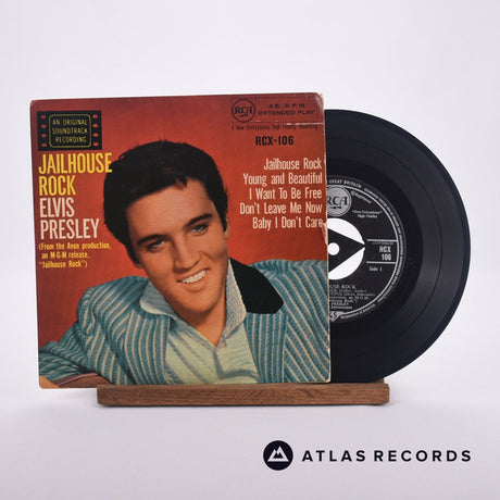 Elvis Presley Jailhouse Rock 7" Vinyl Record - Front Cover & Record