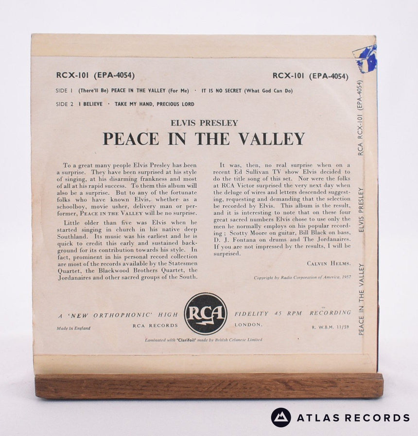 Elvis Presley - Peace In The Valley - 7" EP Vinyl Record - VG+/VG