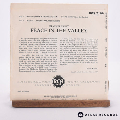 Elvis Presley - Peace In The Valley - Reissue 7" EP Vinyl Record - VG+/VG+