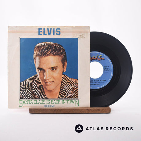 Elvis Presley Santa Claus Is Back In Town 7" Vinyl Record - Front Cover & Record