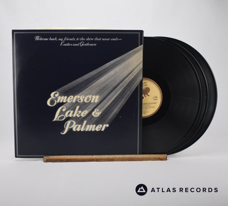 Emerson, Lake & Palmer Welcome Back My Friends To The Show That Never Ends - Ladies And Gentlemen 3 x LP Vinyl Record - Front Cover & Record