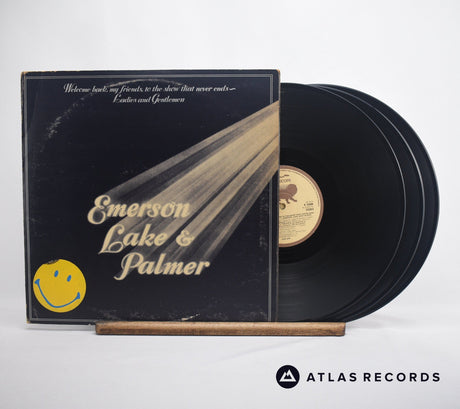 Emerson, Lake & Palmer Welcome Back My Friends To The Show That Never Ends - Ladies And Gentlemen 3 x LP Vinyl Record - Front Cover & Record