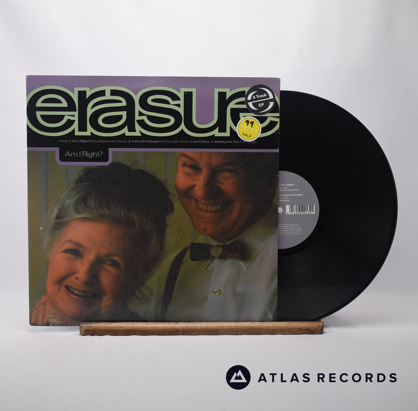 Erasure Am I Right? 12" Vinyl Record - Front Cover & Record