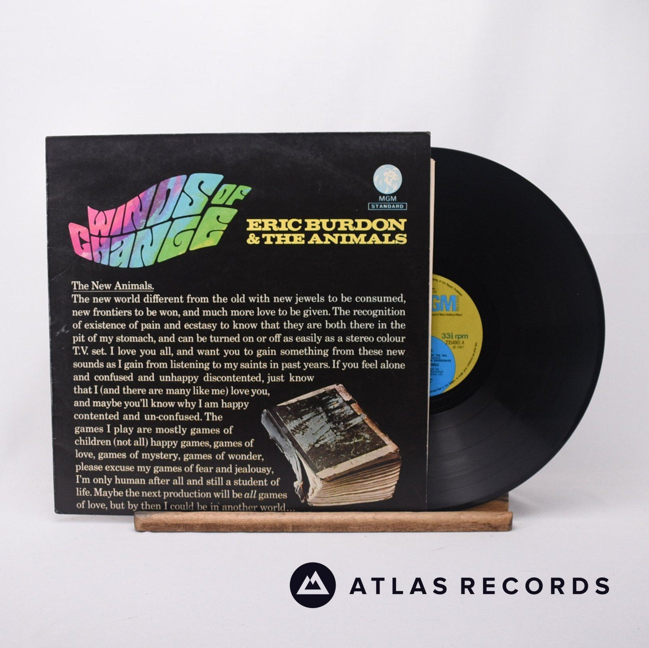 Eric Burdon & The Animals Winds Of Change LP Vinyl Record - Front Cover & Record