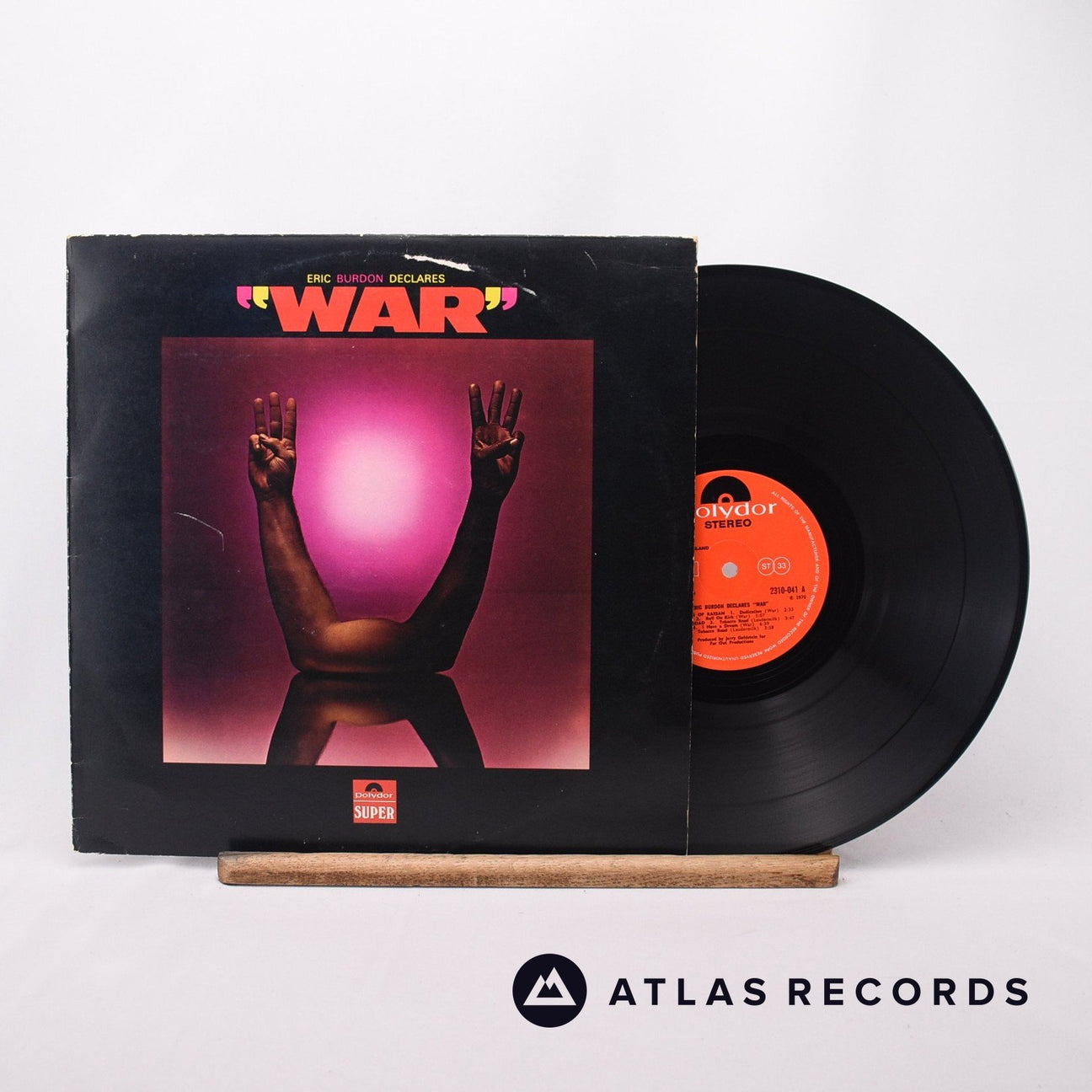 Eric Burdon & War Eric Burdon Declares "War" LP Vinyl Record - Front Cover & Record