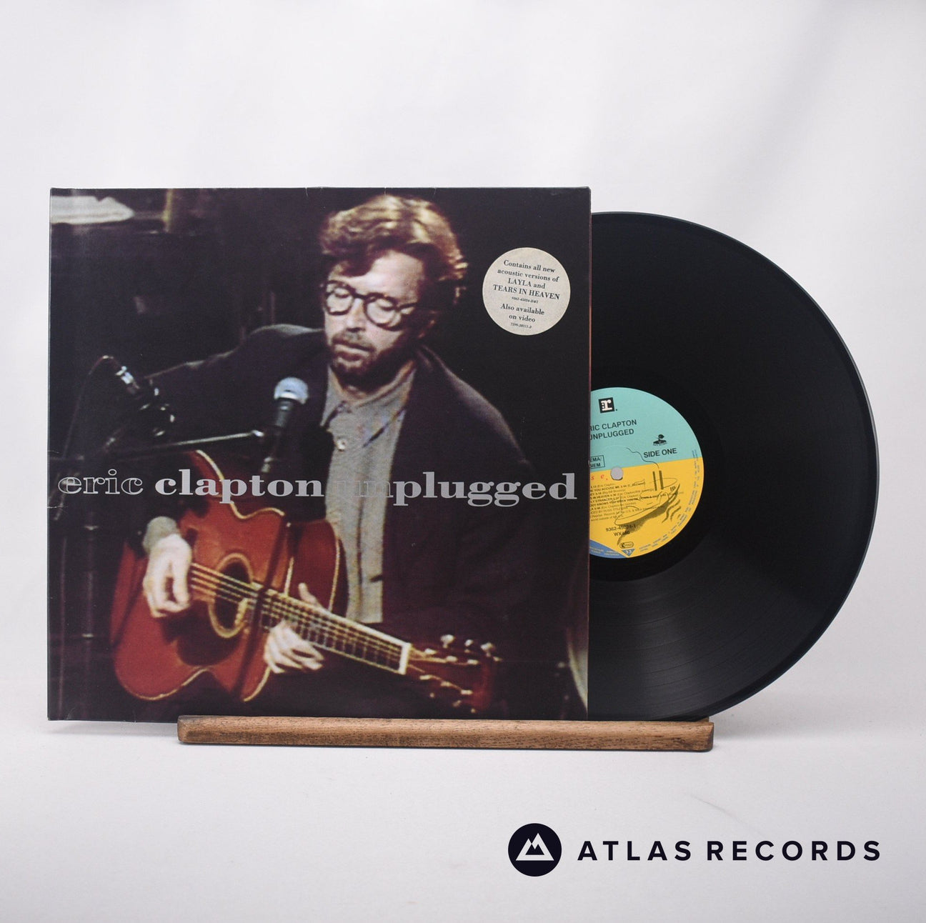 Eric Clapton Unplugged LP Vinyl Record - Front Cover & Record