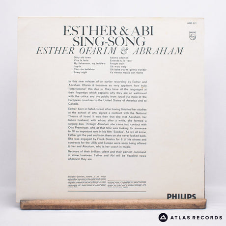 Esther & Abi Ofarim - Esther And Abi Sing-Song - LP Vinyl Record - VG+/EX