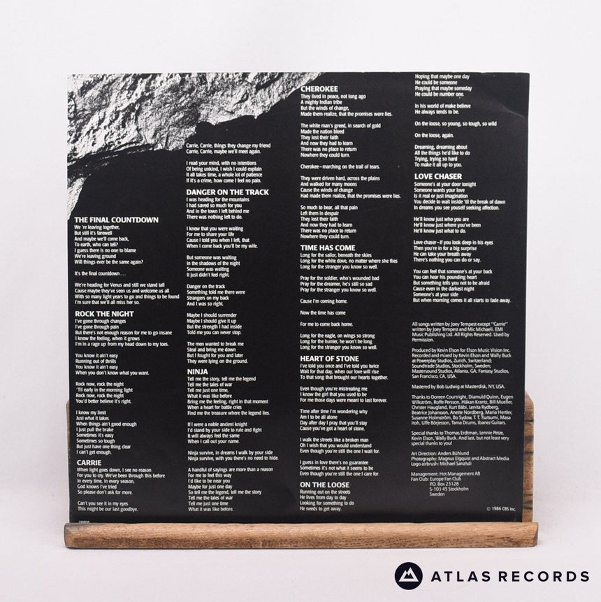 Europe - The Final Countdown - Lyric Sheet LP Vinyl Record - EX/EX
