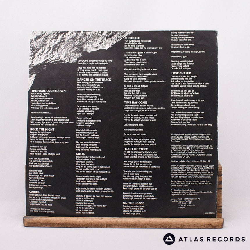 Europe - The Final Countdown - Lyric Sheet LP Vinyl Record - VG+/EX