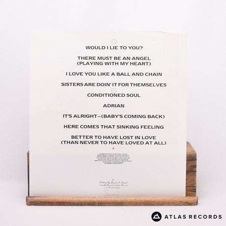 Eurythmics - Be Yourself Tonight - Lyric Sheet Italy LP Vinyl Record - VG+/EX