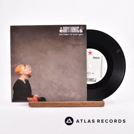 Eurythmics Here Comes The Rain Again 7" Vinyl Record - Front Cover & Record