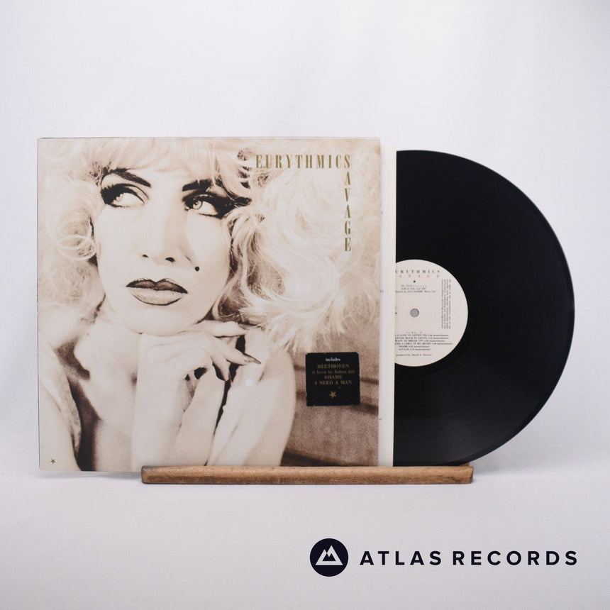 Eurythmics Savage LP Vinyl Record - Front Cover & Record