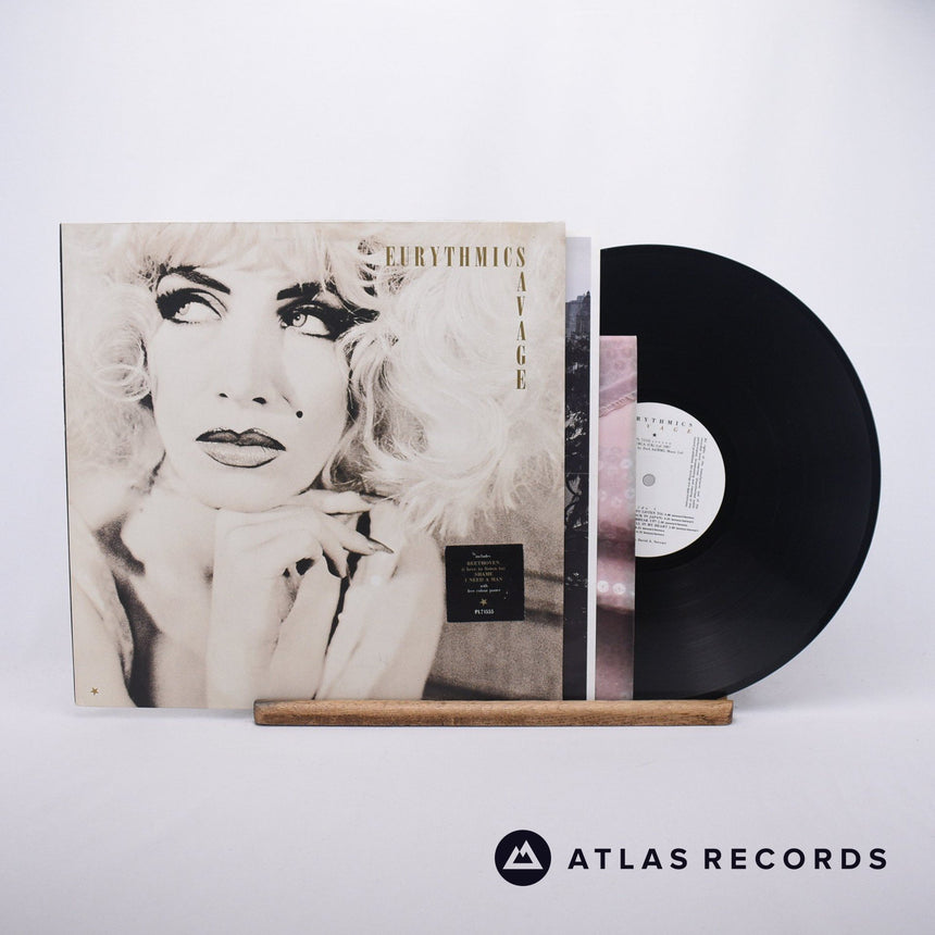 Eurythmics Savage LP Vinyl Record - Front Cover & Record