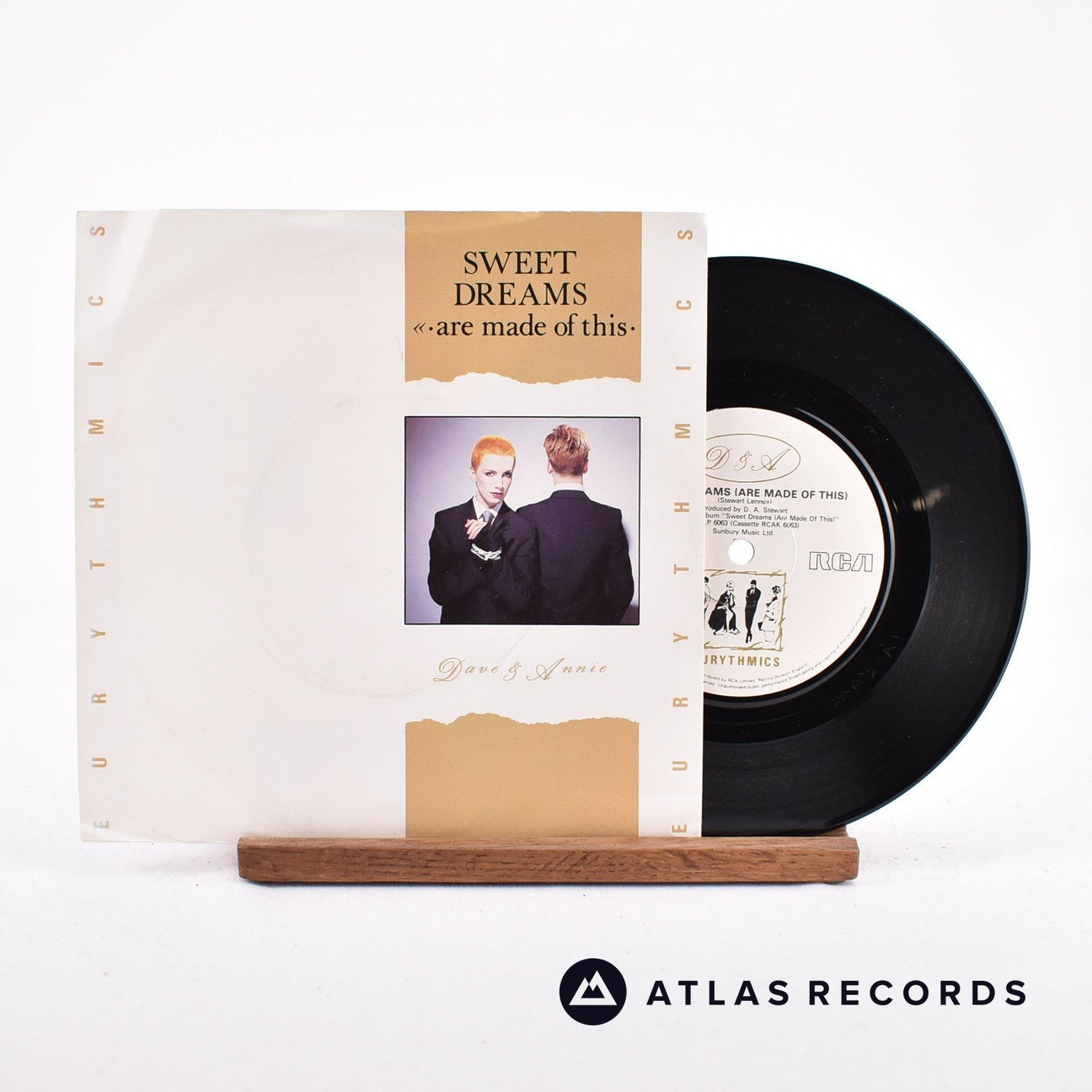 Eurythmics Sweet Dreams 7" Vinyl Record - Front Cover & Record