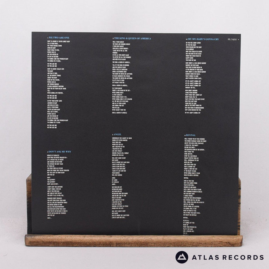 Eurythmics - We Too Are One - Lyric Sheet LP Vinyl Record - EX/EX