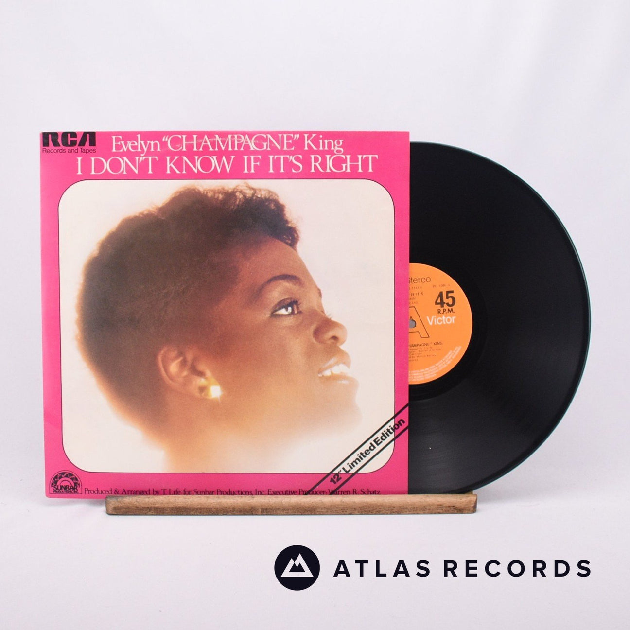 Evelyn King I Don't Know If It's Right 12" Vinyl Record - Front Cover & Record