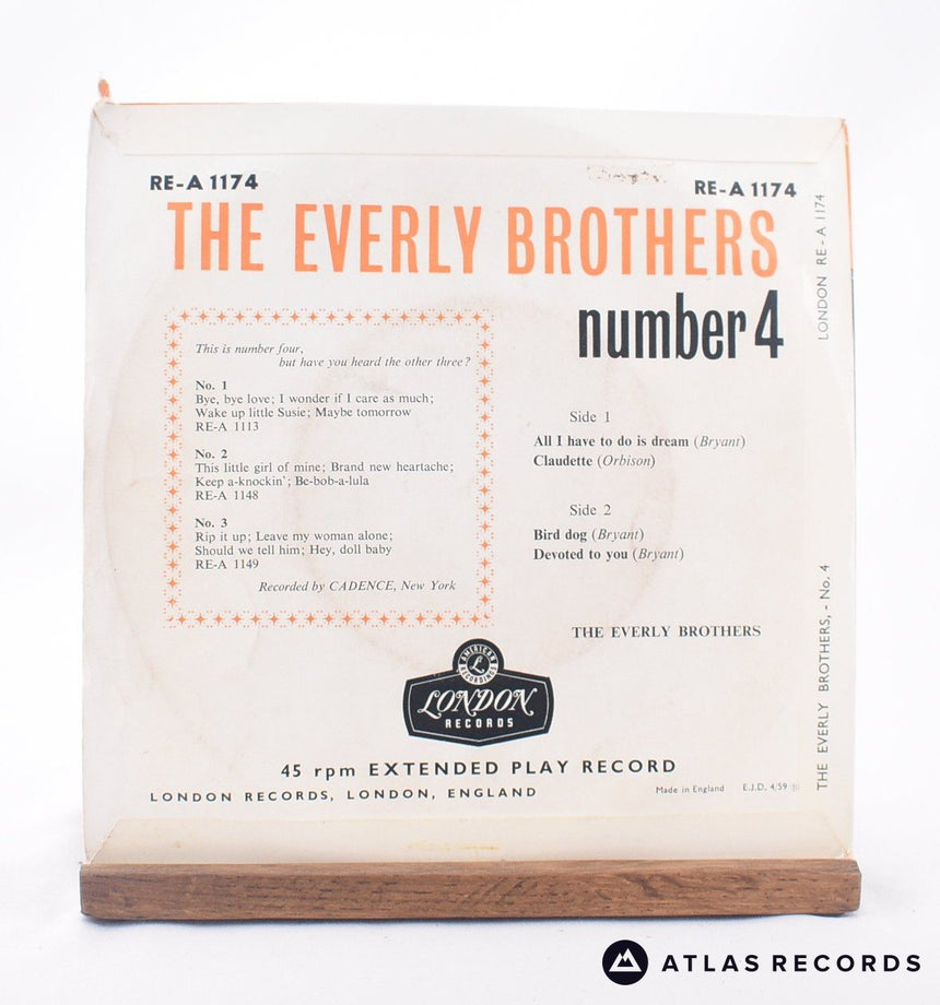 Everly Brothers - The Everly Brothers No.4 - 7" EP Vinyl Record - VG+/VG+