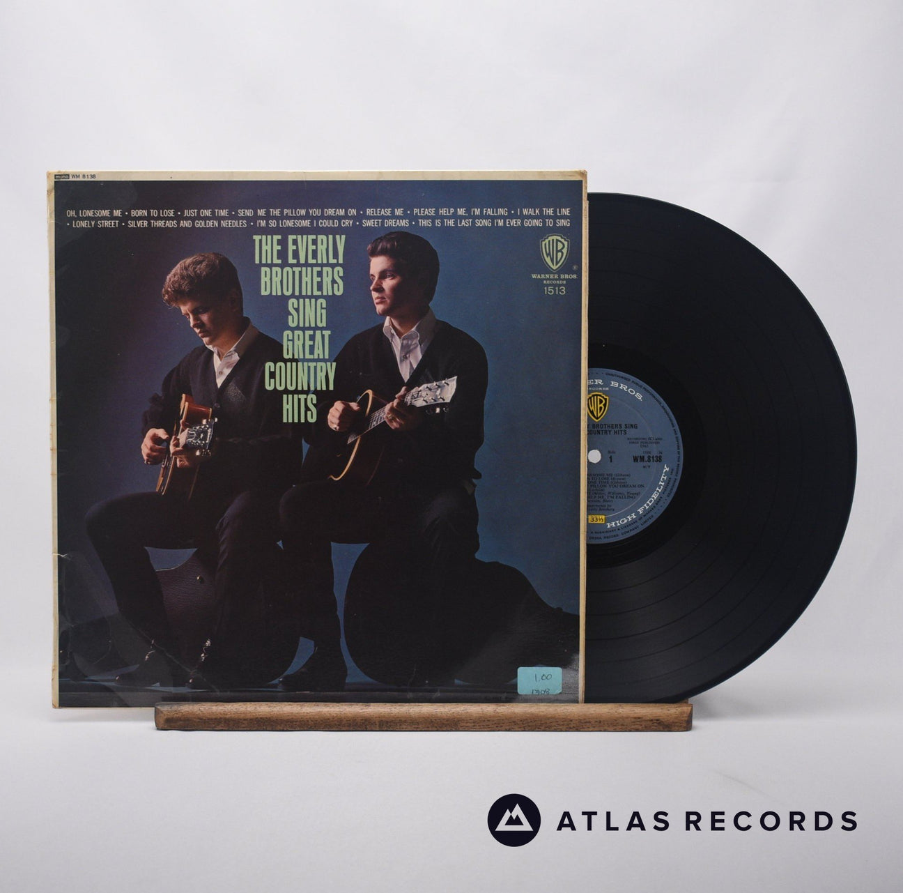 Everly Brothers The Everly Brothers Sing Great Country Hits LP Vinyl Record - Front Cover & Record