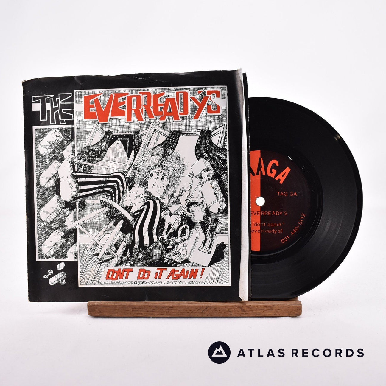 Everready's Don't Do It Again! 7" Vinyl Record - Front Cover & Record