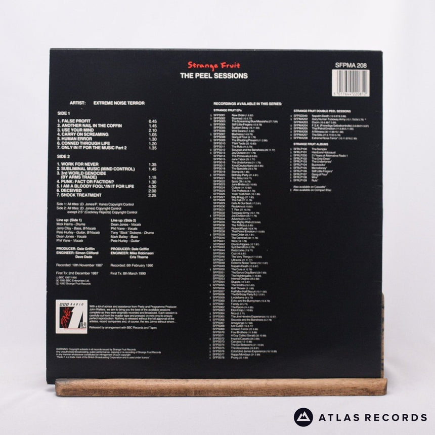 Extreme Noise Terror - The Peel Sessions '87 - '90 - LP Vinyl Record - VG+/EX