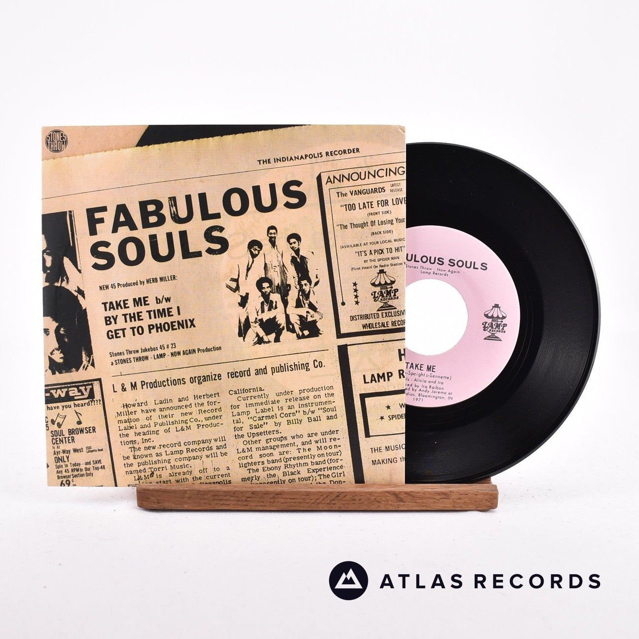 Fabulous Souls Take Me 7" Vinyl Record - Front Cover & Record