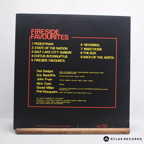 Fad Gadget - Fireside Favourites - 3-A B2 LP Vinyl Record - EX/EX