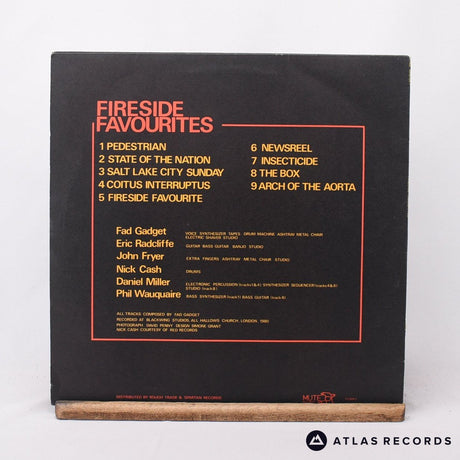 Fad Gadget - Fireside Favourites - 3-A B2 LP Vinyl Record - EX/VG+