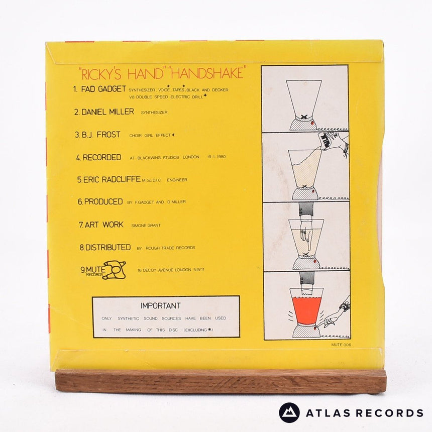 Fad Gadget - Ricky's Hand - 7" Vinyl Record - VG/VG+